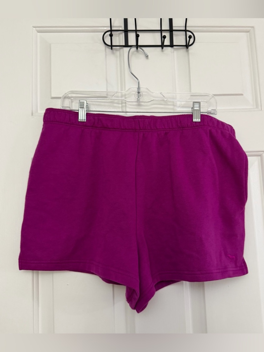 Victoria Secret Women’s Casual Magenta Sweat Shorts - Classic Pull-On Style